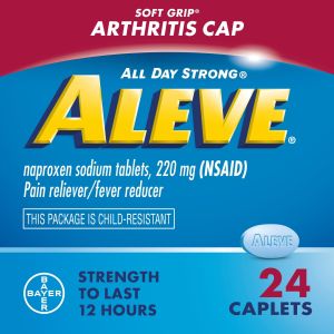 Aleve Caplets Soft Grip Arthritis Cap Naproxen Sodium Pain Reliever, 24 Count"