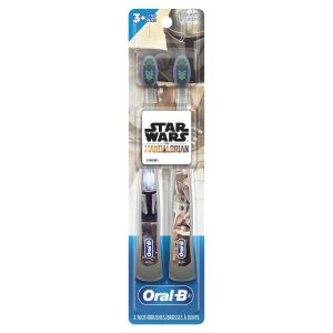 Oral-B Kids Manual Toothbrush featuring Star Wars The Mandalorian, Soft Bristles, For Children and Toddlers 3+, 2 count"