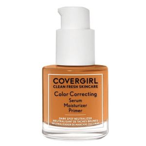 COVERGIRL Clean Fresh Primer, Color Correcting Serum and Moisturizer, Dark Spot Neutralizer, Deep 1.0 fl oz"