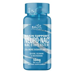 Neuro NAC Supplement N-Acetyl Cysteine Ethyl Ester - 20x More Bioavailable Than NAC 600 mg - Boost Glutathione 10x More Than Liposomal Glutathione - N Acetyl Cysteine Ethyl Ester - NACET (60 Capsules)