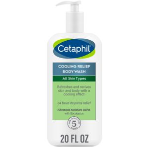 CETAPHIL Cooling Relief Body Wash for All Skin Types, Soothing Eucalyptus, 20oz"