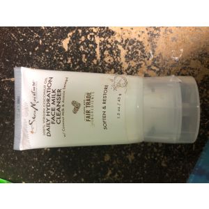 Shea Moisture Daily Hydration Face Milk Cleanser, 1.5oz"