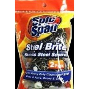 Spic And Span Steel Brite Stainless Steel Scourer 2 ea