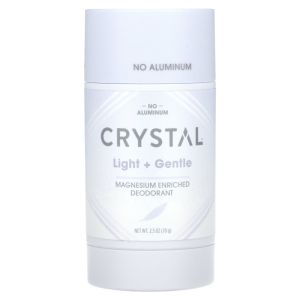 Magnesium Enriched Deodorant, Light + Gentle, 2.5 oz (70 g), Crystal Body Deodorant"