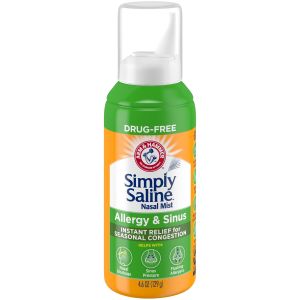 ARM  HAMMER Simply Saline Allergy  Sinus Nasal Mist 4.6oz- Instant Relief for Allergy Congestion- One 4.6oz Bottle