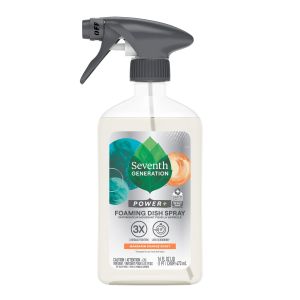 Seventh Generation Power+ Foaming Dish Spray Dishwashing Liquid Soap, Mandarin Orange Scent, 16 oz"