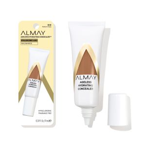 Almay Ageless Hydrating Liquid Concealer Makeup, Natural Finish, 040 Medium Deep, 0.37 fl oz."