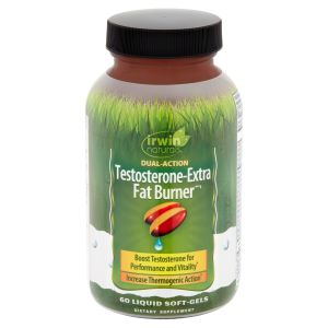 Irwin Naturals Dual-Action Testosterone-Extra Fat Burner Liquid Soft-Gels, 60 count"