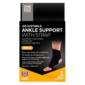 Rite Aid Adjustable Ankle Support with Strap - One Size