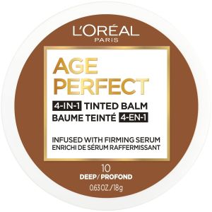 L'Oreal Paris Age Perfect Balm Foundation Makeup, D10 Deep, 0.609 fl oz"