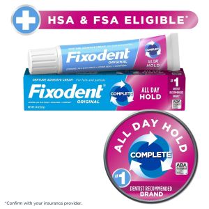 Fixodent Complete Original Denture Adhesive Cream, 2.4 oz"