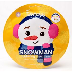 Fantasy by Masque BAR Snowman Hydrating Sheet Mask with Anise Fruit Extract, 1ct"