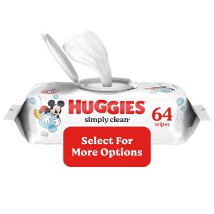 Huggies Simply Clean Unscented Baby Wipes, 1 Pack, 64 Total Ct (Select for More Options)"