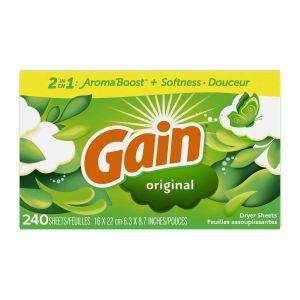 Gain Fabric Softener Dryer Sheets, Original, 240 Count"