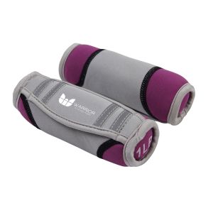 Warrior Weighted Portable Dumbbells, Purple, 2 lb"