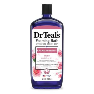 Dr Teal's Calm & Serenity Foaming Bubble Bath with Rose Essential Oil, 34 Fl. oz."