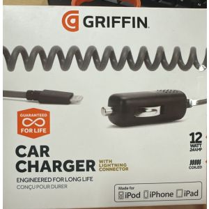 Griffin PowerJolt SE - Car power adapter - 12 Watt - 2.4 A (Lightning) - black