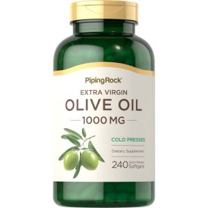 Olive Oil Softgels 1000mg | 240 Count | Extra Virgin Olive Oil | by Piping Rock