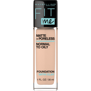 Maybelline Fit Me Matte + Poreless Liquid Foundation Makeup, 122 Creamy Beige, 1 fl oz"