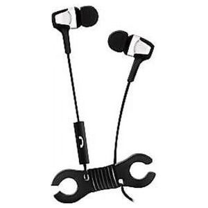 Maxell 199818 Flat Cable Earphones, Black & White"