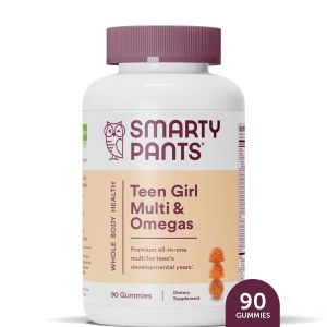 SmartyPants Teen Girl Multi & Omega 3 Fish Oil Gummy Vitamins with D3, C & B12 - 90 ct"