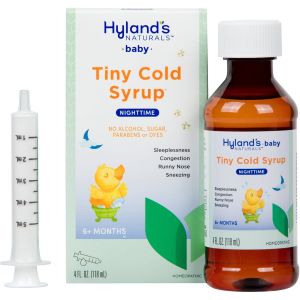 Hyland's Naturals Baby Nighttime Cold Syrup, Natural Relief of Runny Nose, Congestion, and Sleeplessness, 4 Ounces"