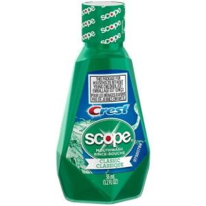 Crest Mouthwash,  Scope Classic,  1.2 oz. Original Mint Flavor"