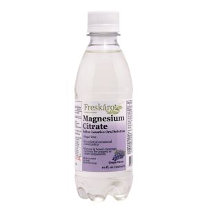 Freskaro Magnesium Citrate Oral Solution 10 oz, Grape Flavor"