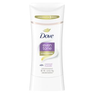 Dove Even Tone Women's Antiperspirant Deodorant Stick, Rosewood & Powder, All Skin Type, 2.6 oz"