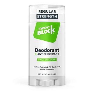 SweatBlock Deodorant Antiperspirant for Men and Women Regular Strength Solid