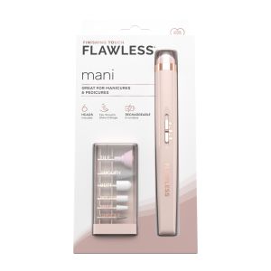 Finishing Touch Flawless Salon Nails Kit, Electronic Nail File and Full Manicure and Pedicure Tool"