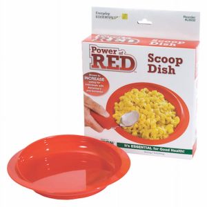 Essential Medical Supply Power of Red Scoop Dish with Suction Bottom