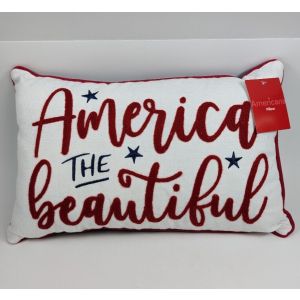 Americana Pillow America the Beautiful Decor Throw Pillow 14" X 9" 315652 NEW