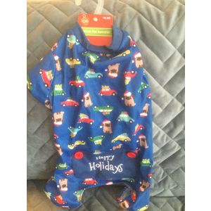 Pet Central Blue Festival Pet Sweater Dog Pajamas Size Medium - New with Tags