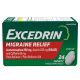 Excedrin Migraine Medicine Caplets for Migraine Headache Relief, 24 Count