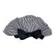 Conair Comfy & Dry Shower Cap with Bow, Black and White Stripes