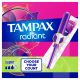 Tampax Pocket Radiant Tampons with Leak Guard Braid, Super Absorbency, 14 Count