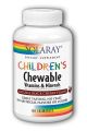 Solaray Childrens Vitamins & Minerals Complete Multivitamin for Kids Great Black Cherry Flavor (076280047974) (120 Chews, 60 Serv)