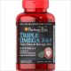 Puritan's Pride Triple Omega 3-6-9 Fish, Flax & Borage Oils, Supports Heart Health and Healthy Joints, 120 ct