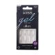 KISS Gel Fantasy Allure Ready-To-Wear Medium Square Fake Nails, Silver Glitter, 28 Pieces