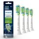 Philips Sonicare Premium White Replacement Toothbrush Heads, HX9064/65, Brushsync Technology, White 4-pk