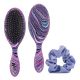 Wet Brush Swirl Detangle & Style Kit, Gift Set Includes Original Detangler and Coil Scrunchie - Pain-Free Hair Accessories Style with Less Pain, Effort and Breakage - Suitable for All Hair Types