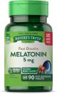 Nature's Truth Melatonin 5 mg | 90 Fast Dissolve Tablets | Nighttime Sleep Aid | Natural Berry Flavor | Vegetarian, Non-GMO, Gluten Free