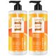 Love Beauty And Planet Lotion - Moisturizing Mandarin + Vitamin C Lotion, Natural Body Lotion for Women, Dry Skin Lotion Scented with Mandarin Orange, 16 Fl Oz Pack of 2