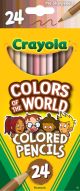 Crayola Colors of the World Colored Pencils, 24 Ct, Back to School Supplies for Kids, Gift for Teachers