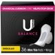 U by Kotex Balance Ultra Thin Pads with Wings, Regular Absorbency, 36 Count