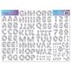 Royal Brites Holographic Gold Foil Project Letters & Numbers Stickers, 2 in, 115 CT