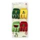 Elf Mini Claw Hair Clips in Winter Themes, Assorted Colors, 4Pk