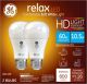 GE Relax A19 E26 (Medium) LED Bulb Soft White 60 Watt Equivalence 2 pk - 79479664-b922-43b1-b54a-419fa10dfd1f.b2ea64d75311f4aaa883ee3f0081d182.jpg