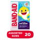 Band-Aid Bandages for Kids, Pinkfong Baby Shark, Assorted, 20 Ct